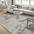 Modern Abstract Area Rug 4x6 Low Pile Non Slip Non Shedding - Soft