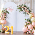 White Arch Backdrop Cover 7.2ft & 6ft Double-Layer - Wrinkle Free