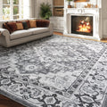 8 x 10 Area Rugs for Living Room - Vintage Floral Design
