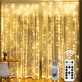 300 LED Window Curtain String Lights: Remote-Controlled Fairy Light for Festive Home Decor