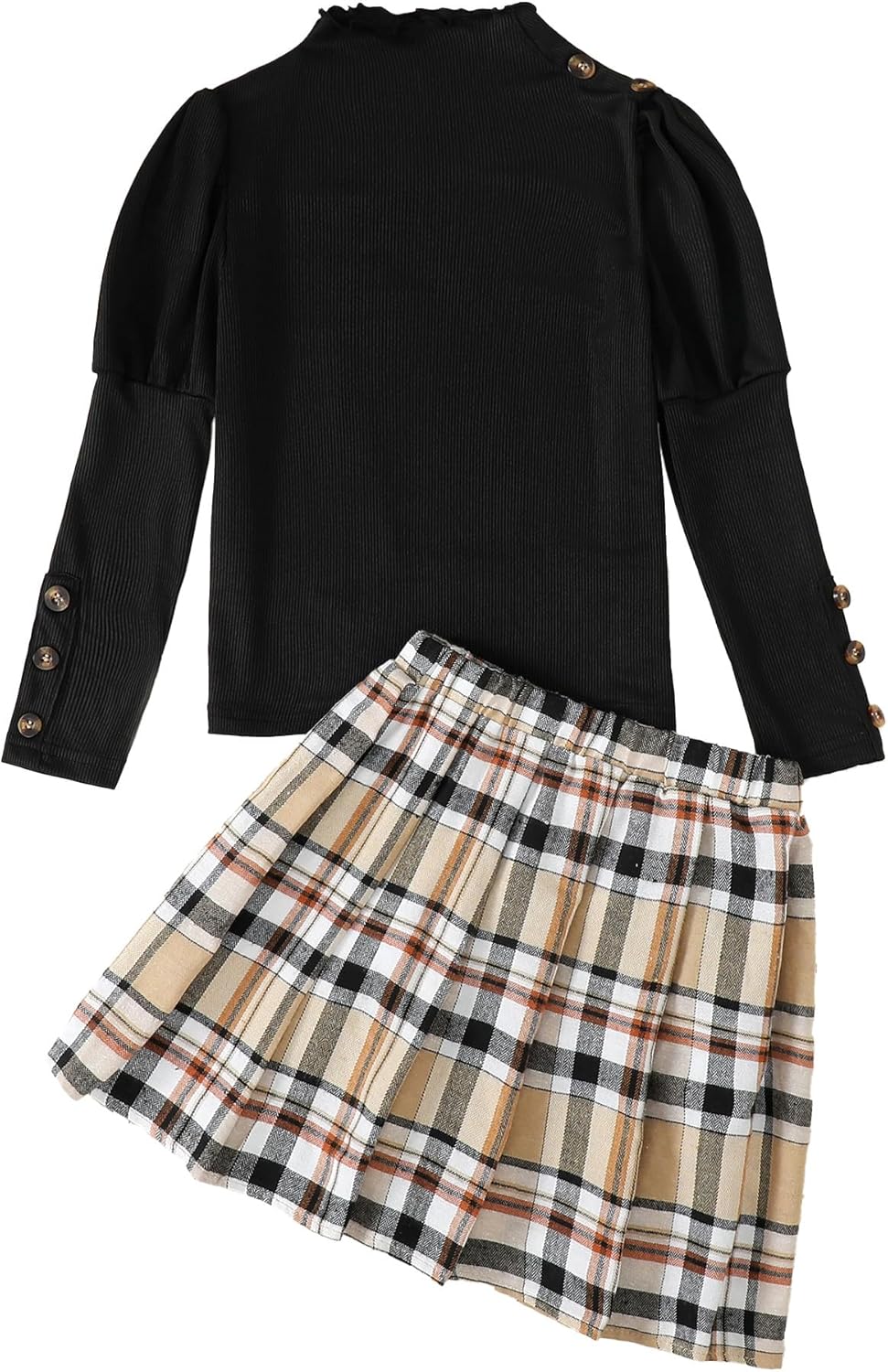 Trendy Girls Skirt Sets 2 Piece Outfits for Fall Winter Wear