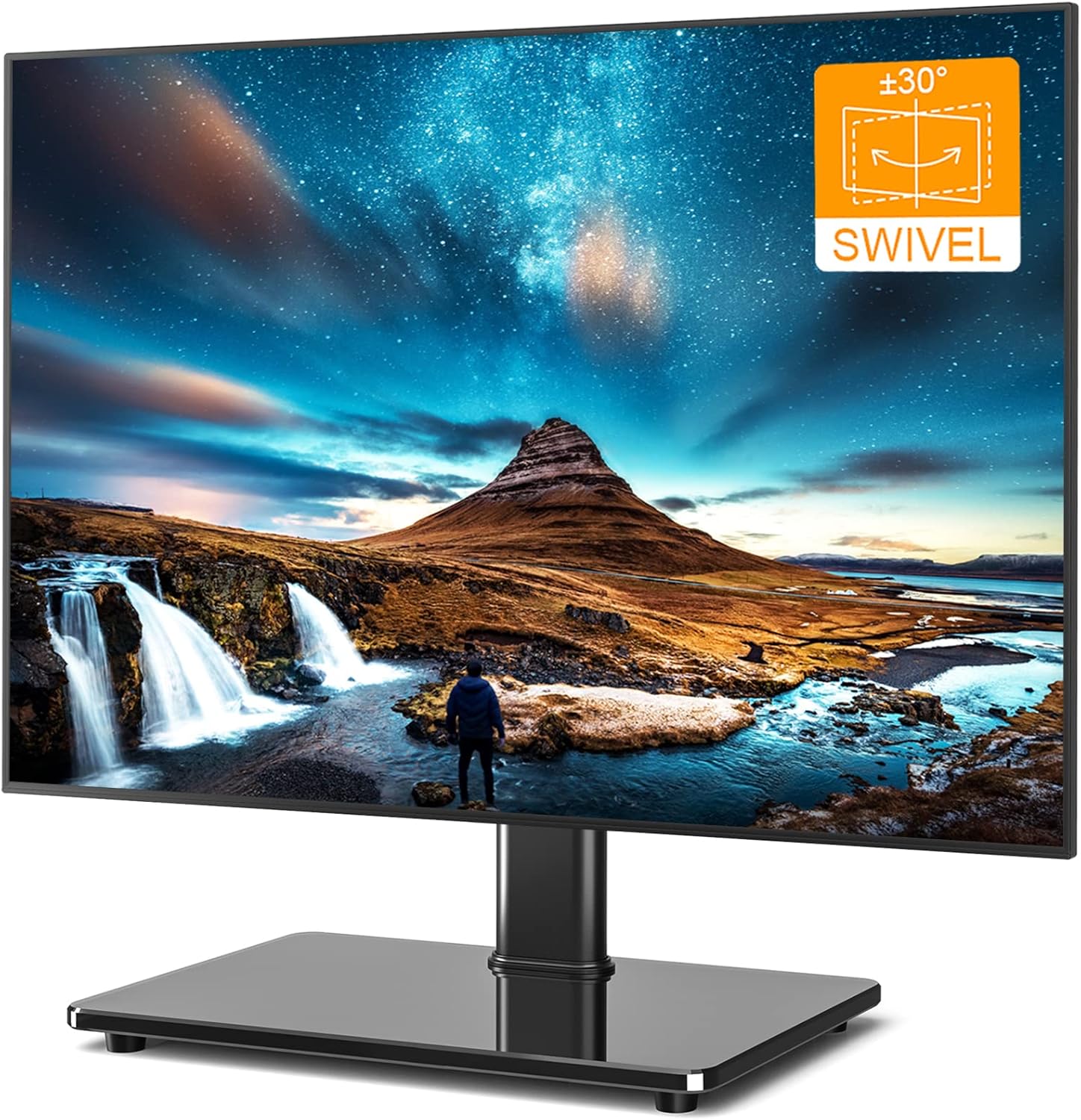 Height Adjustable Swivel TV Stand for 27-60 TVs