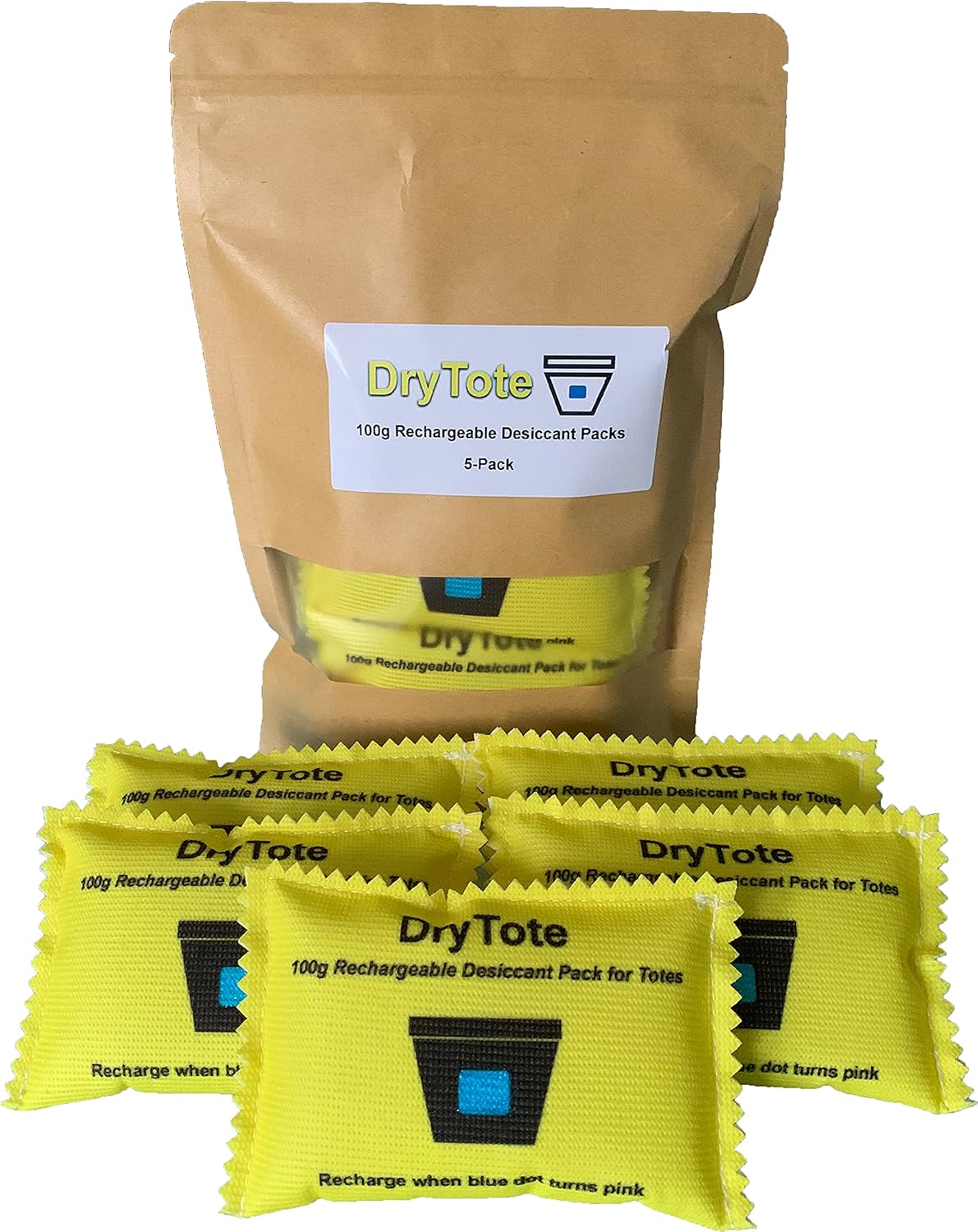Rechargeable Desiccant Pack of 5 for Ultimate Moisture Control