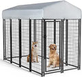 PUKAMI 8x4x6ft Large Outdoor Dog Kennel - Heavy Duty Secure Run