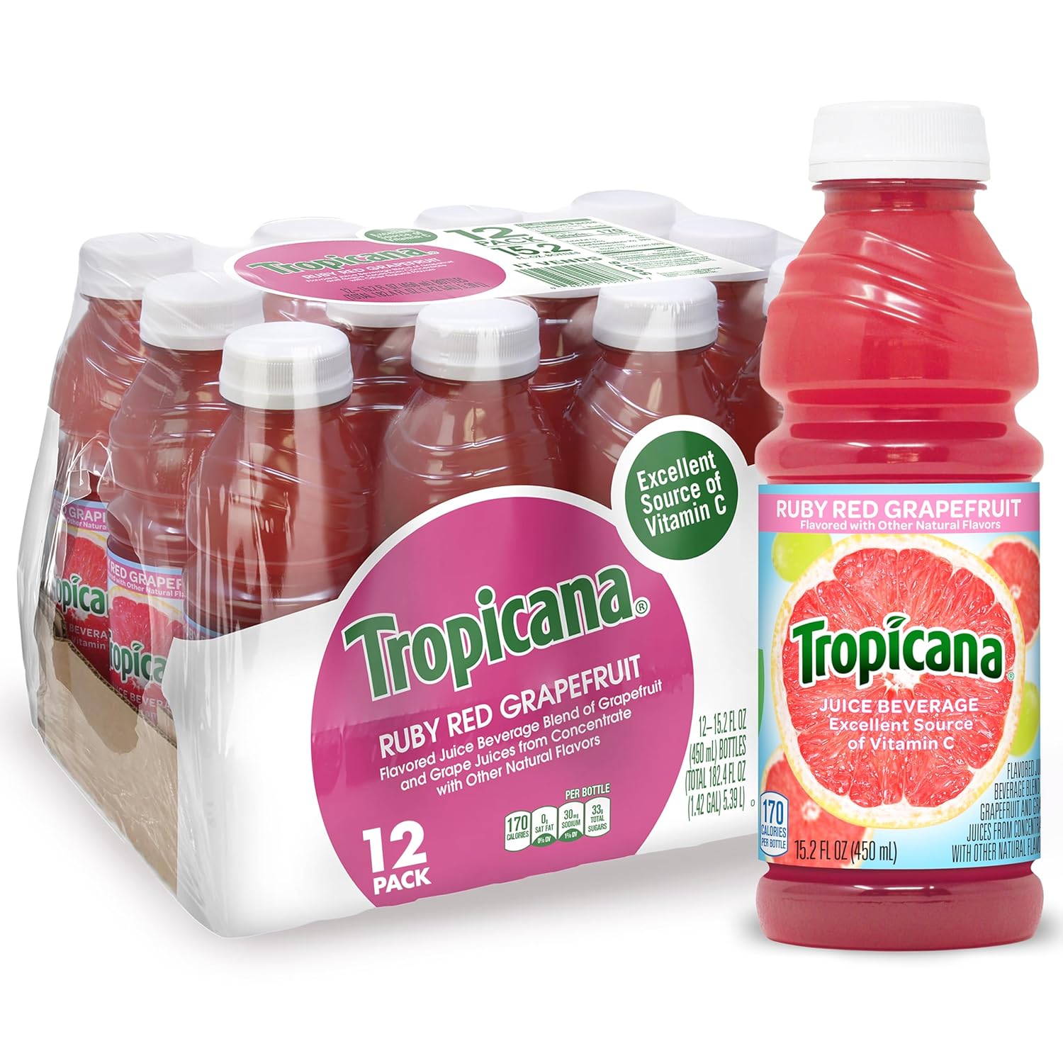 Tropicana Ruby Red Grapefruit Juice Drink - Refreshing Flavor