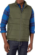 Mens Midweight Fleece-Lined Insulated Puffer Vest - Regular Fit