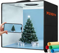 MUNBYN Light Box Photography 16x16 in - Portable Studio with 160 LEDs