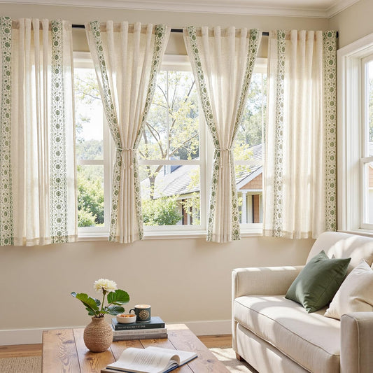 Weslie Boho Curtains 63 Inch Light Filtering Drapes for Home