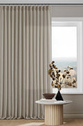 102 Inch Long Curtains for Living Room Bedroom - Elegant Tan Brown