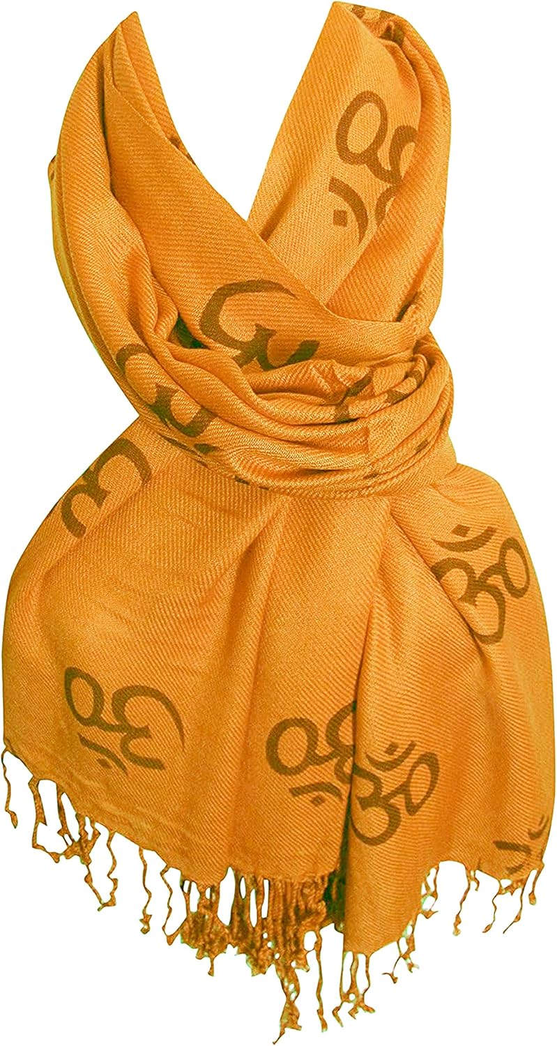 Soft Cotton Om Block Printed Scarf