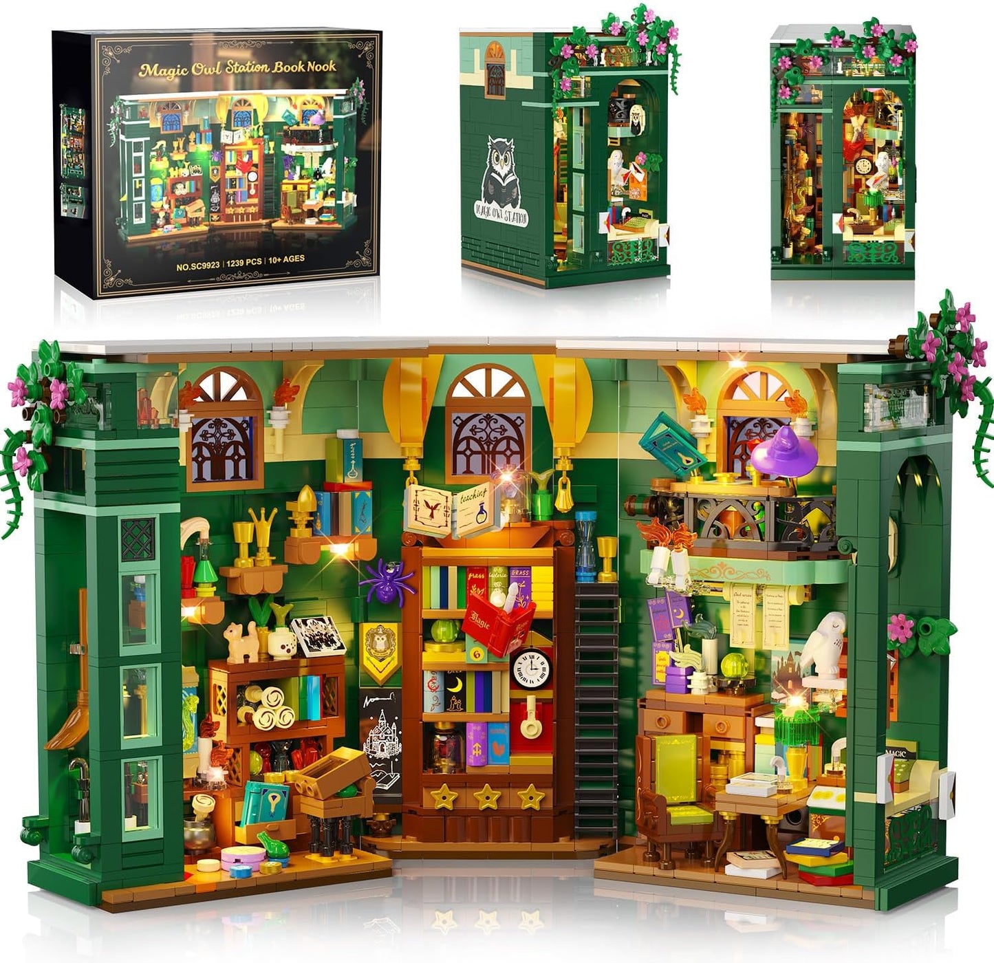 Magic Owl Station Book Nook Building Set for Enchanted Decor