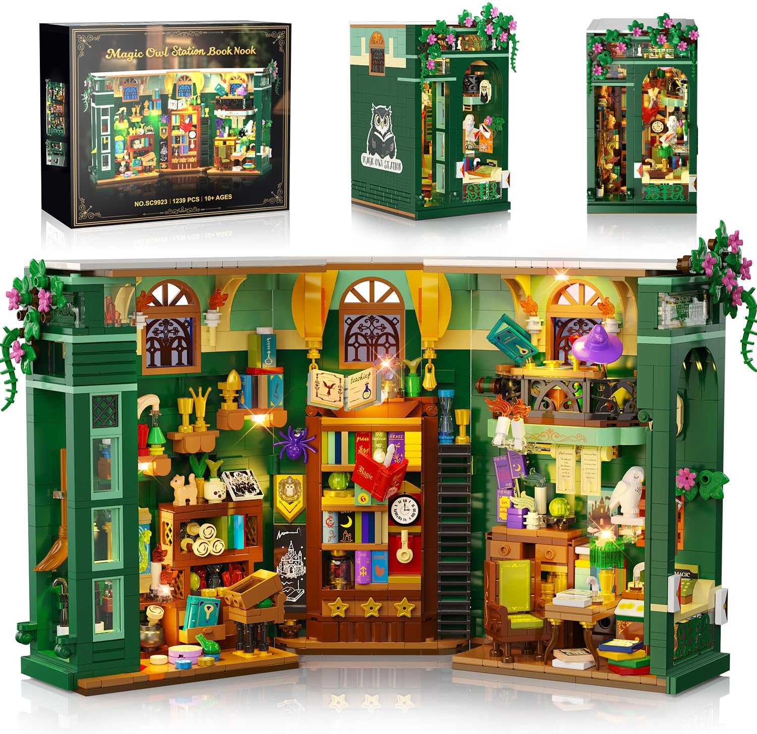 Magic Owl Station Book Nook Building Set for Enchanted Decor