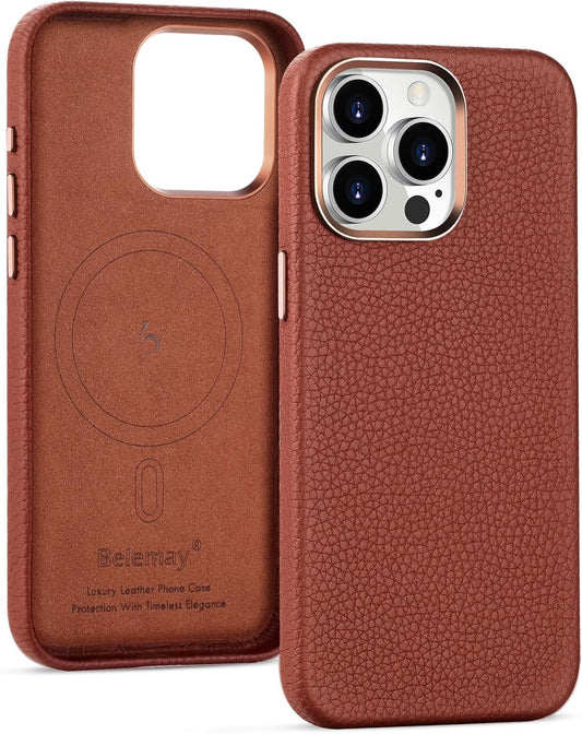 Belemay Leather Case for iPhone 15 Pro Max - Premium Quality