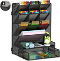 BOHDK Black Desk Organizer with Drawer - Maximize Space & Stay Organized!