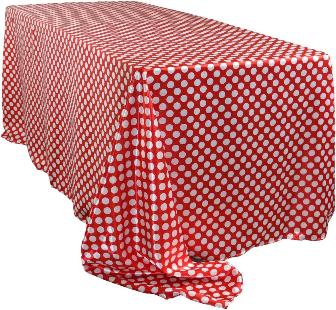 Elegant 90 x 156 inch Rectangular Satin Tablecloth for Events