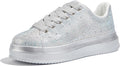 Rhinestone Sneakers for Women Platform Sparkly Bling Tennis Shoes