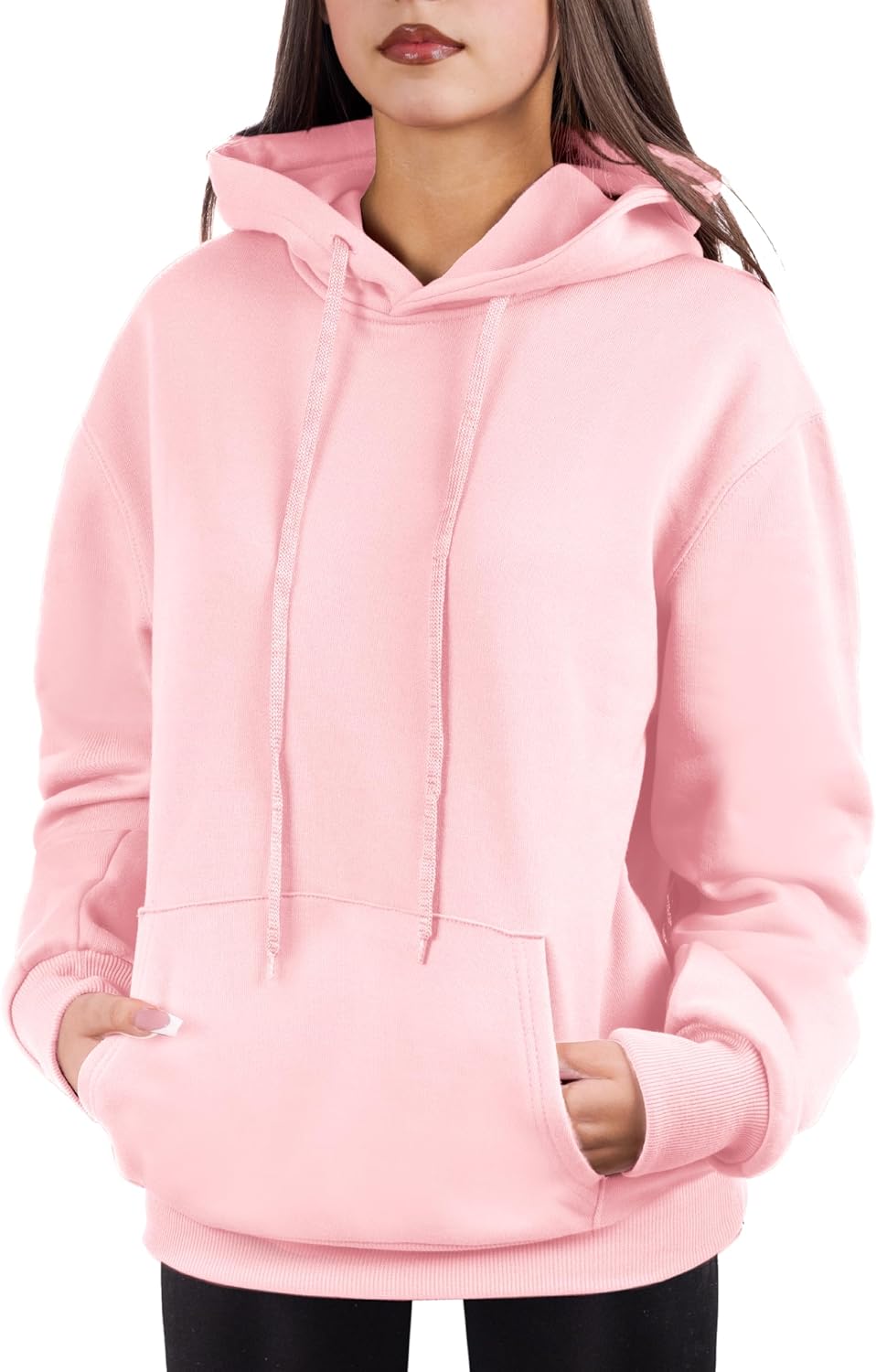 Cozy Fleece Womens Hoodie with Front Pocket