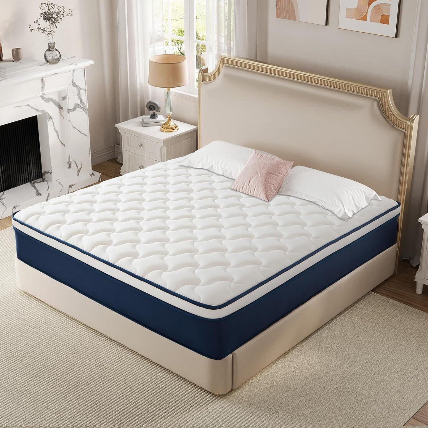 14 Inch Queen Mattress - Hybrid Gel Memory Foam & Pocket Springs