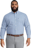 Big and Tall Performance Stretch Button-Down Shirt for Men - Comfort
