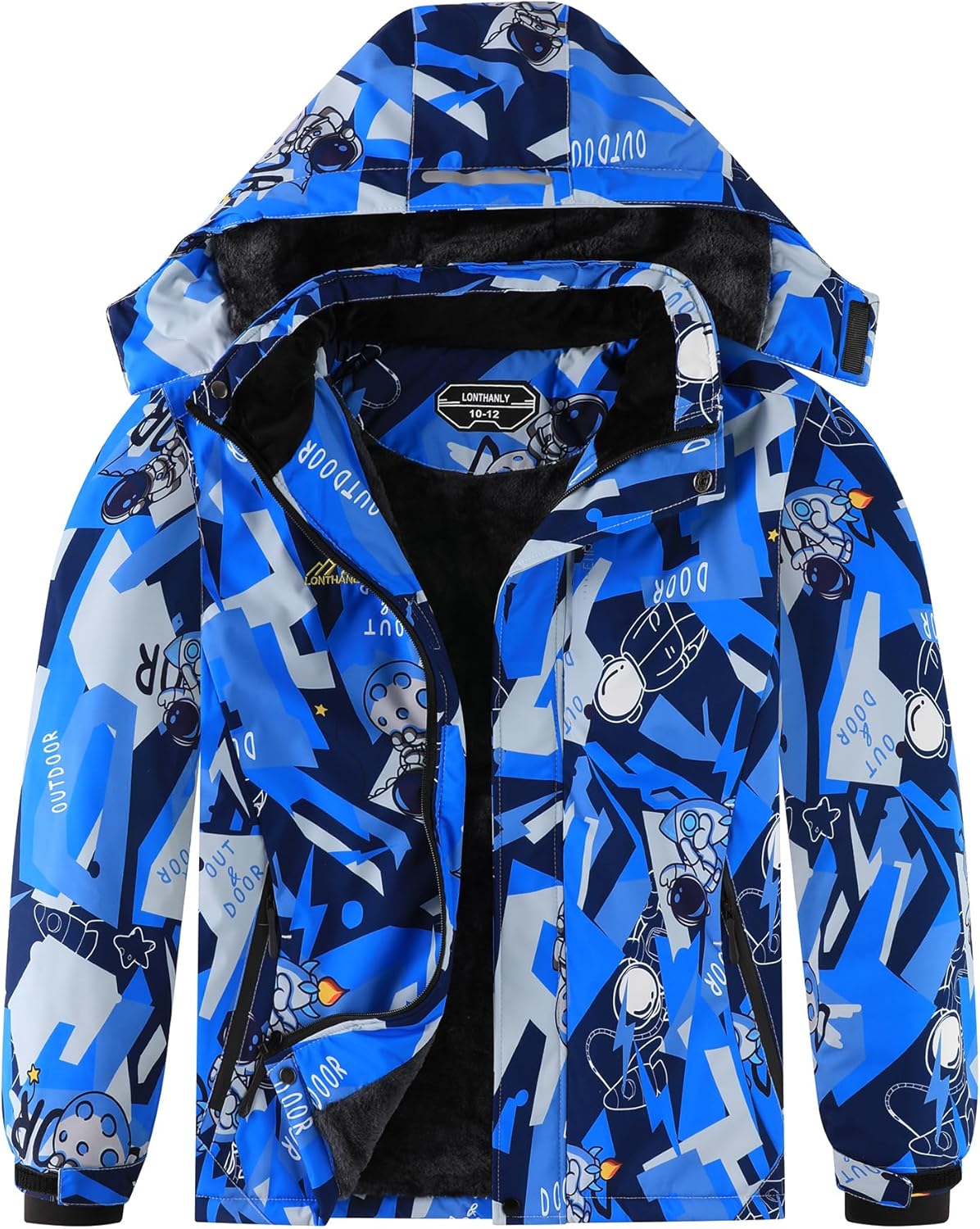 Boy's Waterproof Ski Jacket for Winter Snow Sports Activities