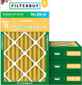 Filterbuy 16x25x4 Air Filter MERV 11 for Pet & Allergy Defense