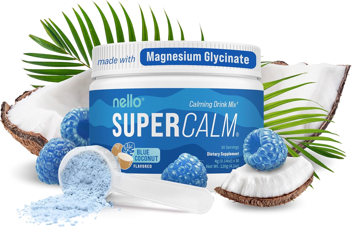 Nello Supercalm Powdered Drink Mix for Relaxation and Focus