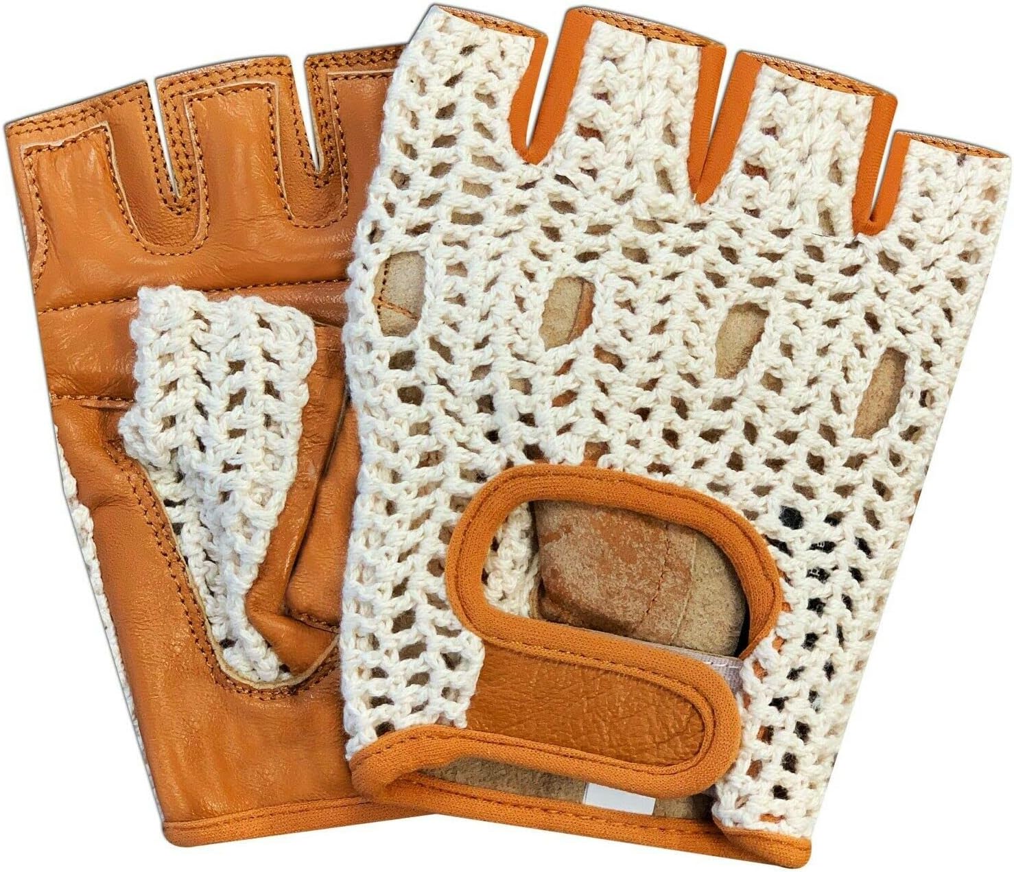 Kango Fitness Real Soft Leather Fingerless Gloves