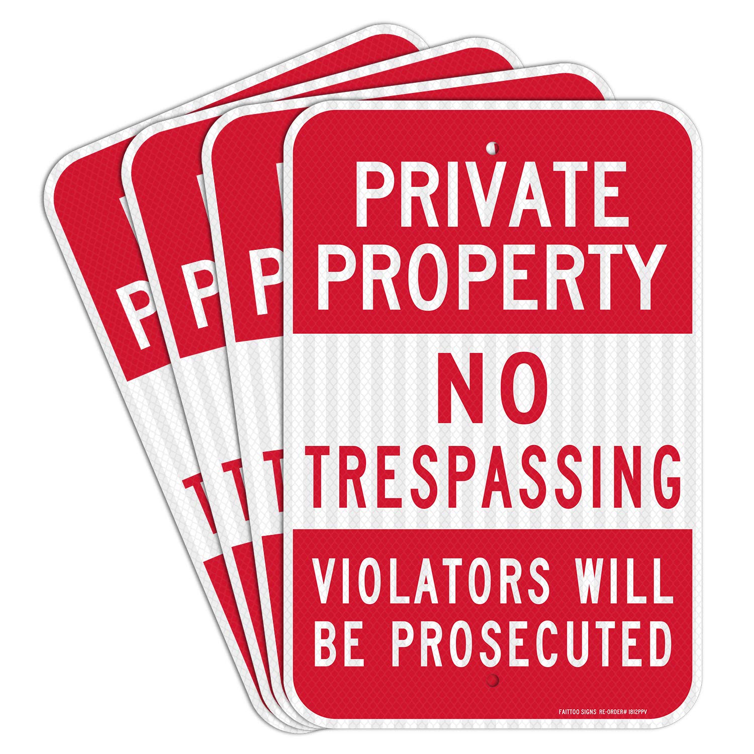 Private Property No Trespassing Sign - Durable & Reflective