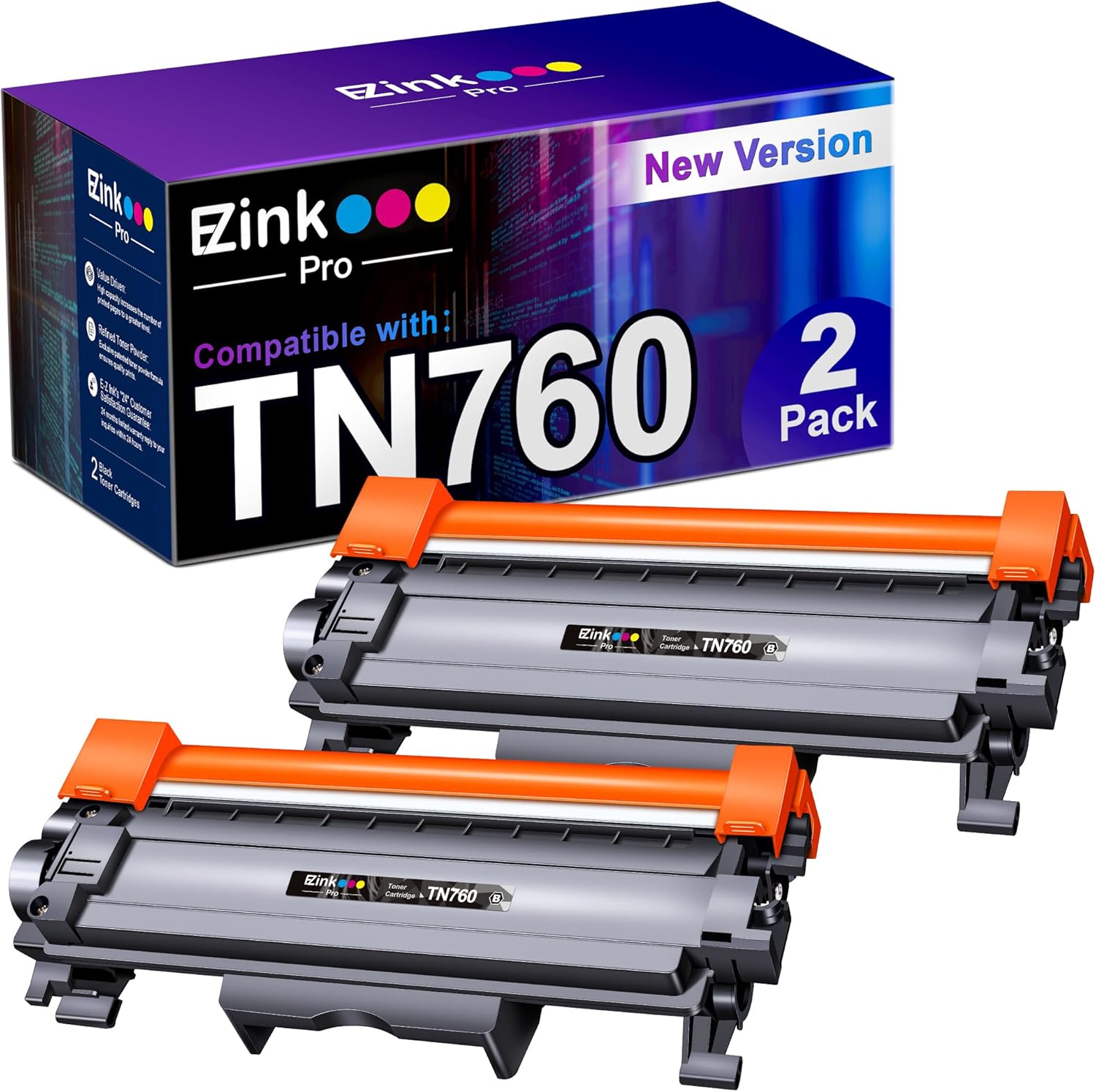 High Yield TN760 Toner Cartridges for Brother Printers