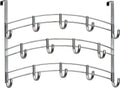 Over Door Hooks Rack 14 Hook Over Door Hanger - Compact Organizer
