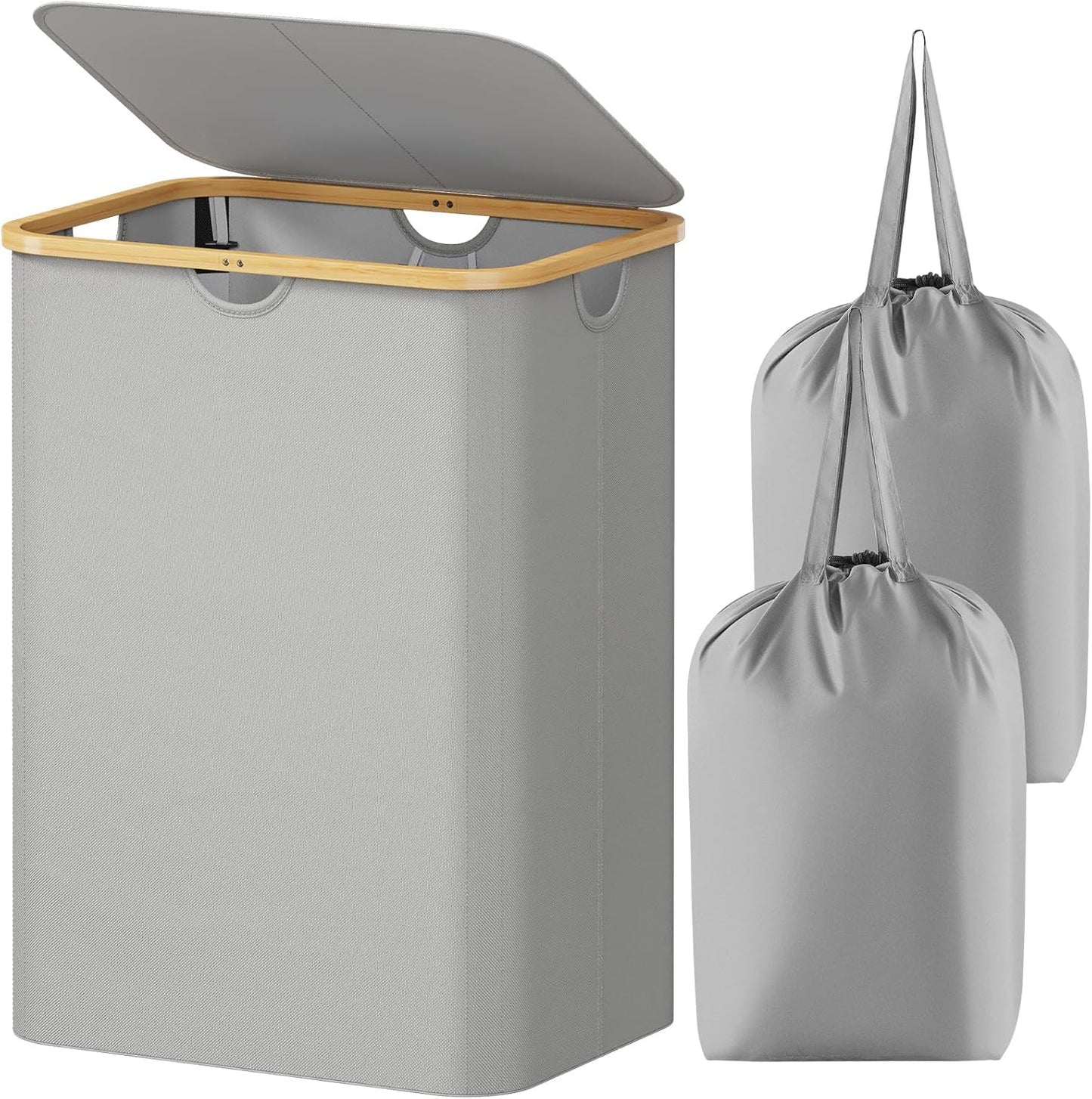 Lifewit 150L Laundry Basket with Lid and Removable Bags