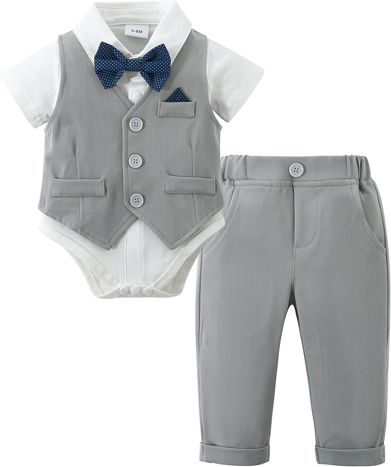 Stylish Baby Boy Clothes 4PCS Gentleman Dress Suit Set