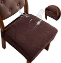 Waterproof Stretch Seat Covers for Dining Chairs Set of 6 - Removable