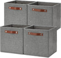 11 in Cube Storage Bins 4-Pack - Foldable Fabric Organizers