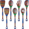 Pakkawood 7-Piece Wooden Cooking Utensils - Heat-Resistant Non-Stick
