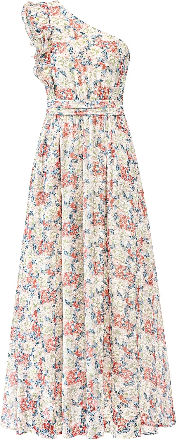 One Shoulder Floral Maxi Dress for Women - Perfect Summer Style