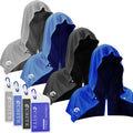 Cooling Hoodie Towels 4 Pack - Instant Cooling Neck & Face Towels