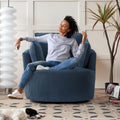 Swivel Accent Chair 360 Round Barrel Armchair - Soft Corduroy Comfort