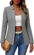 Mina Self 2025 Winter Women's Tweed Plaid Blazer Jacket - Warm Open it