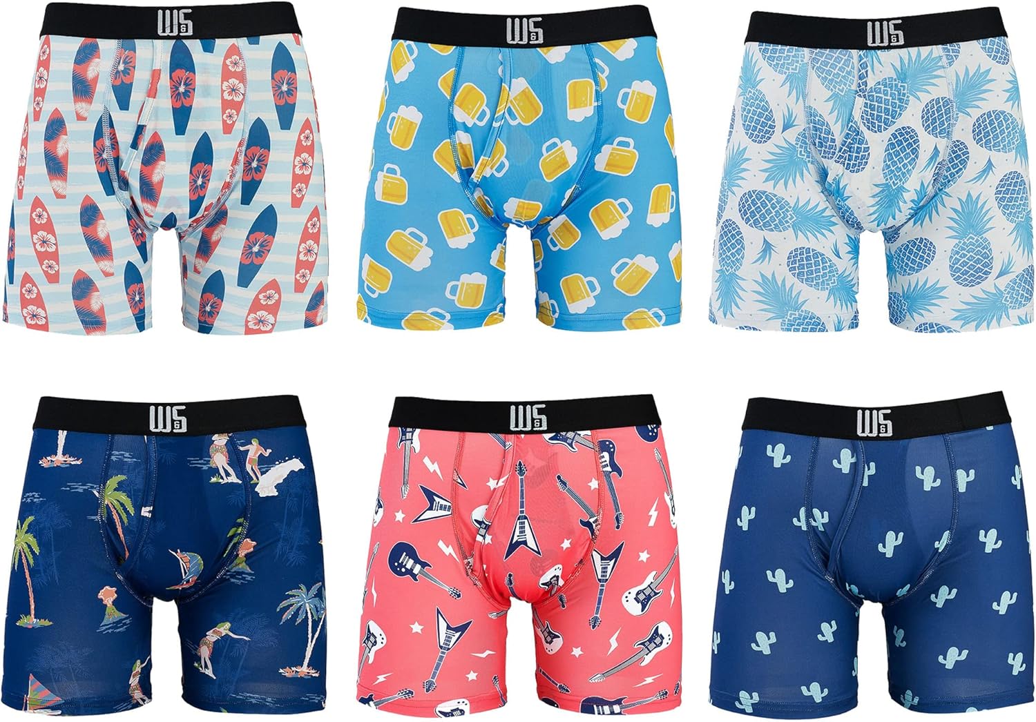 Warriors & Scholars Mens Boxer Briefs Pack of 6 for Comfort