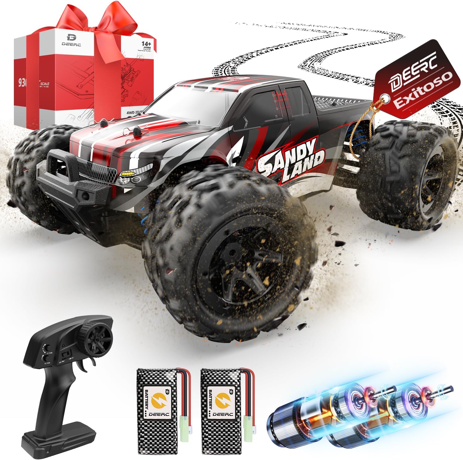 DEERC Remote Control Car High Speed 1:16 Scale Off Road Fun