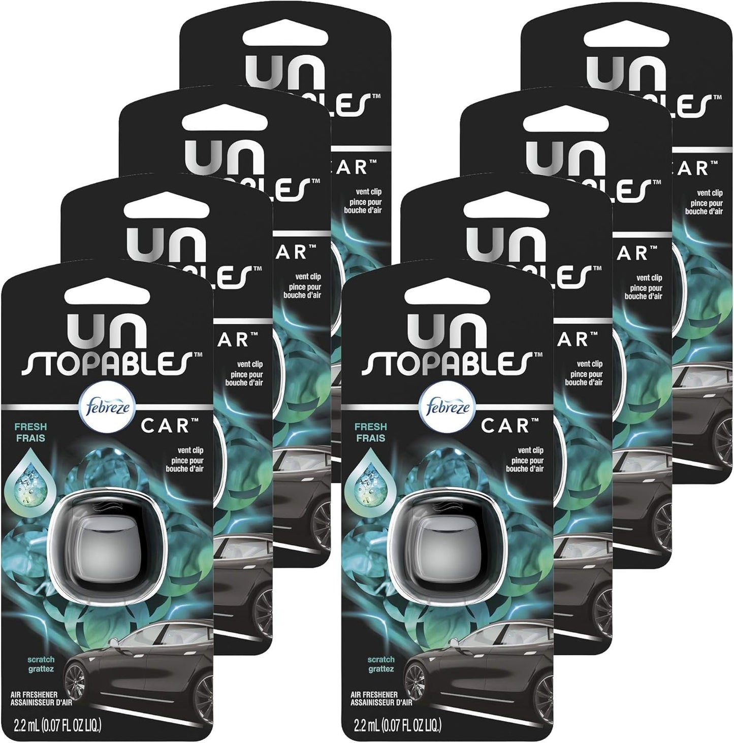 Febreze Car Unstopables Air Freshener Vent Clips - Fresh Scent