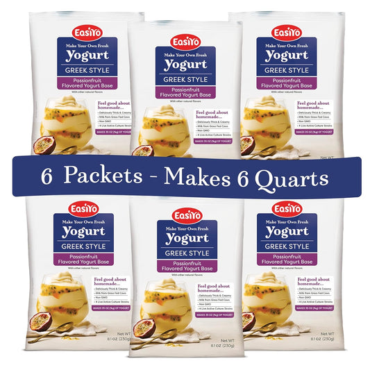 Fresh Passionfruit Yogurt Base | Easy Homemade | 6pk