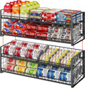 Stackable Can Organizer 2-Pack - Extra-Long Rolling Can Rack