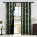 100% Blackout Curtains 84 in Length 2 Panels Set - Dark Mallard