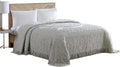 Medallion Chenille Bedspread Queen Gray - Vintage Cotton Bedspread