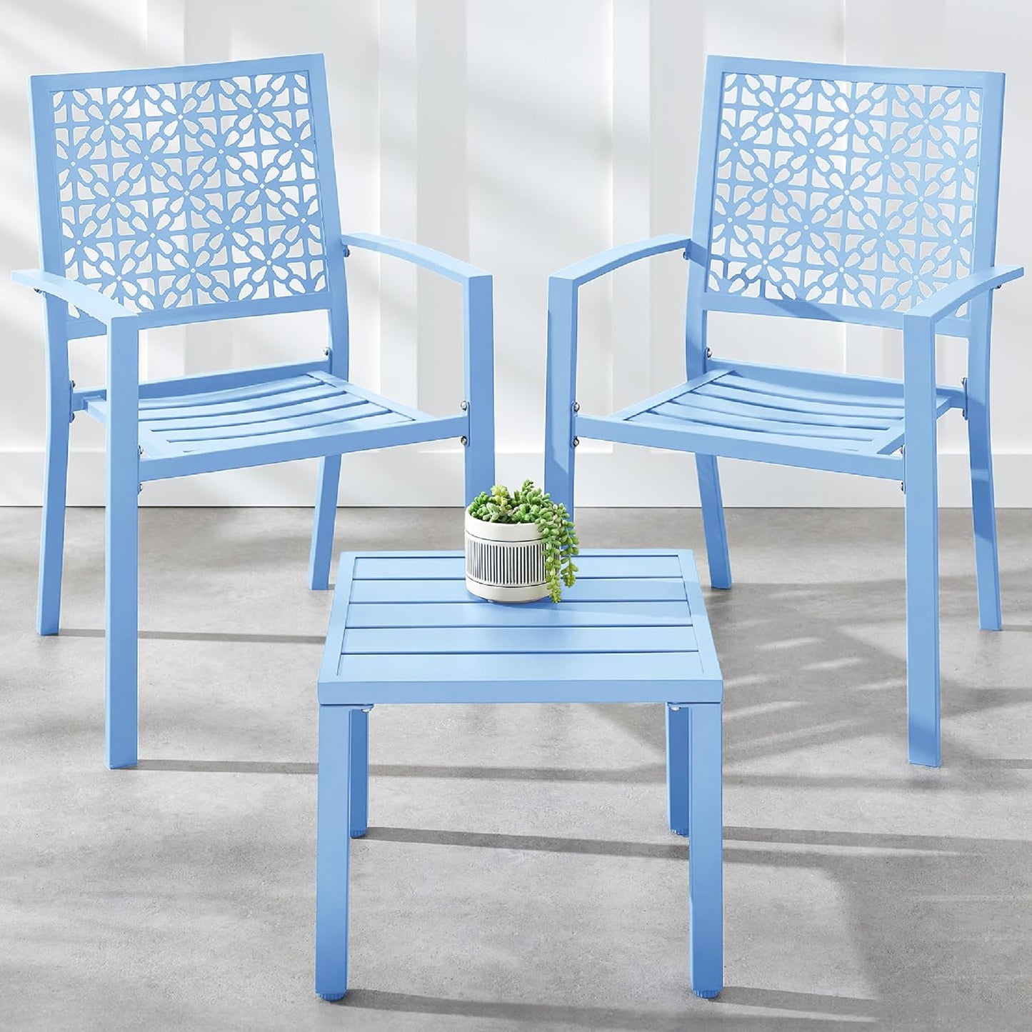 Best Choice Products 3-Piece Outdoor Bistro Set for Garden