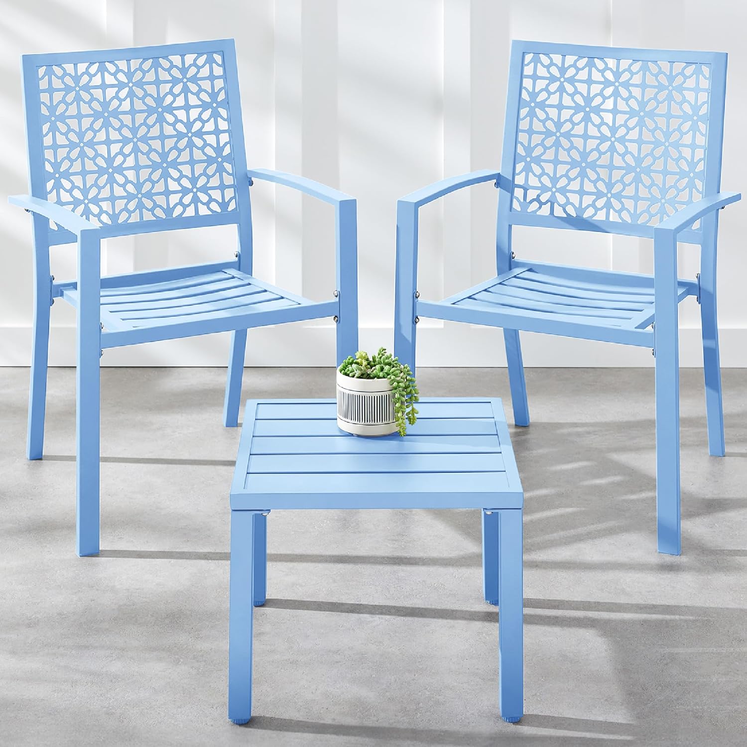 Best Choice Products 3-Piece Outdoor Bistro Set for Garden