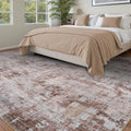Brown 8x10 Area Rug for Living Room and Bedroom - Low Pile Modern
