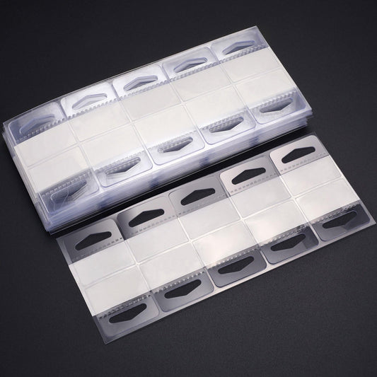 TecUnite 1500 Pieces Clear Plastic Hanging Tags for Retail Display